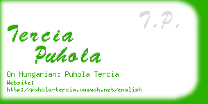 tercia puhola business card